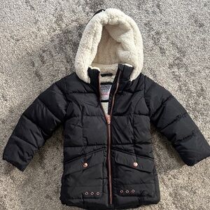 Girls size 4 black puffer jacket